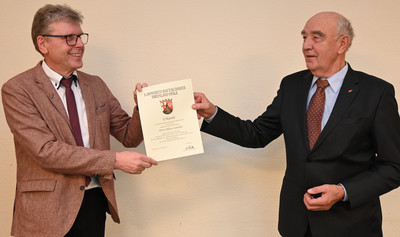 Alfons Schnabel und Präsident Norbert Schindler