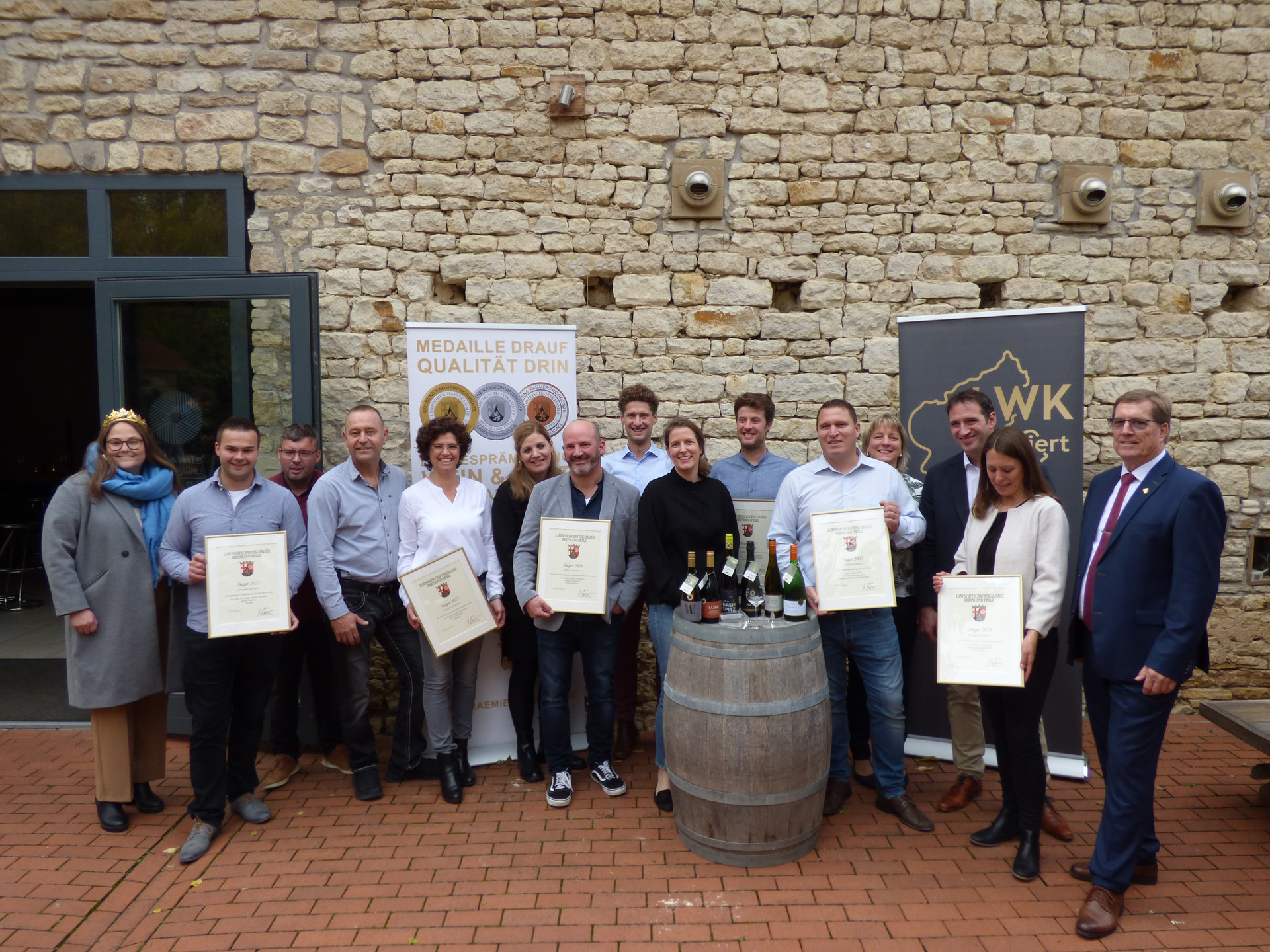Gruppenfoto Siegerweine Rheinhessen 2025