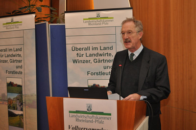 Dr. Felix Prinz zu Löwenstein sprach über die Landwirtschaft der Zukunft.