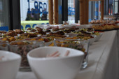 Die Gäste erwartete ein kulinarisches Buffet aus Rheinland-Pfalz