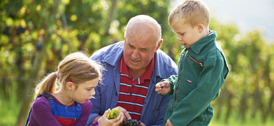 Kinder lernen Obst und Gemüse kennen