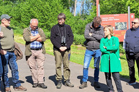 Vize-Präsident Horper (links) und Klimaschutzministerin Eder (3. von rechts) beim Ortsbesuch in der Eifel.