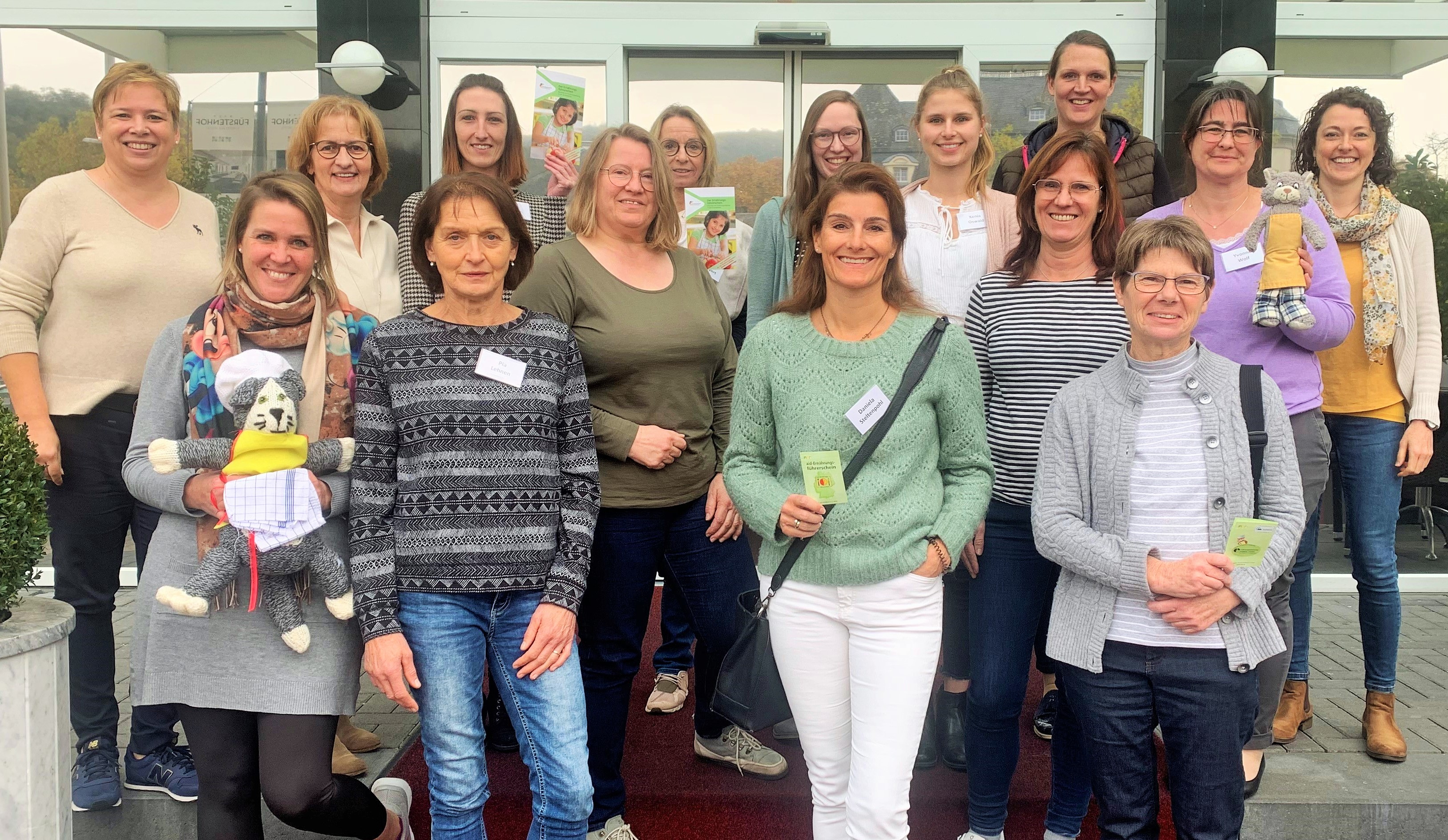 Die frisch geschulten Fachkräfte für den Ernährungsführerschein.